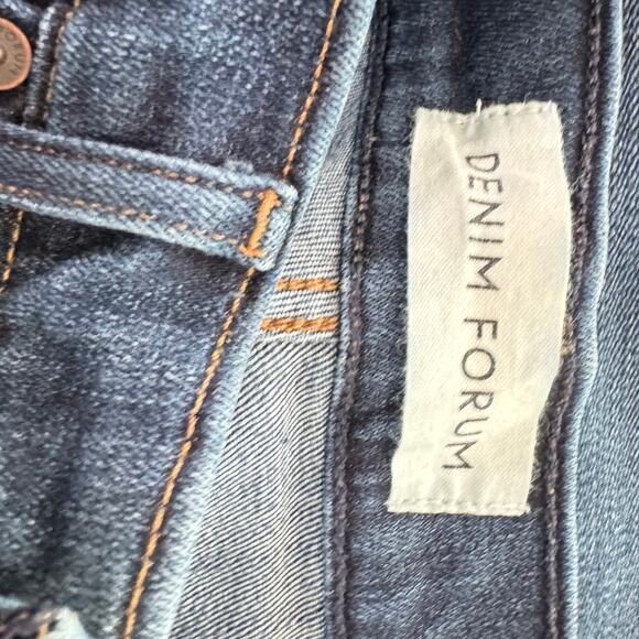 Denim Forum The Lola High Rise Skinny Cropped Jeans Womens Size 29 Blue Stretch - Picture 10 of 11